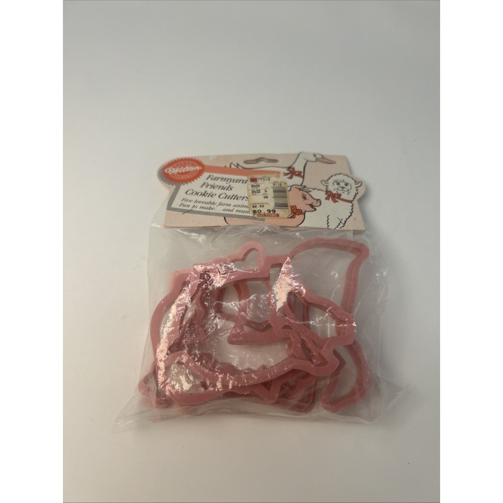 NEW Vintage Wilton Farmyard Friends Cookie Cutter Set Of 5 1988 Pig Sheep Cow
